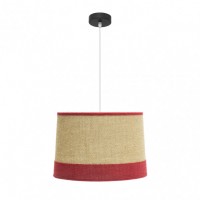 Distribuidor - Lâmpadas Diversas | Colgantes Moderno | COLGANTE TIETAR 1XE27 SACO/ROJO REGX40X40 CM Ref: 186694007